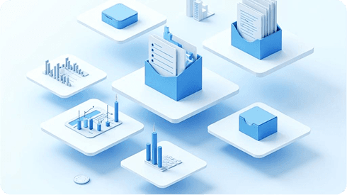 Inventory workflow isometric graphic